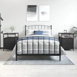 vidaXL Nočna omarica 2 kosa črna 44x45x60 cm inženirski les Cene