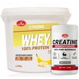 Olympic Strong 100% Whey Protein Banana 4kg + Creatine Monohydrate 500g | Eponuda.com