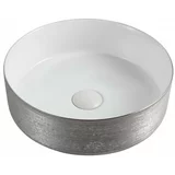Armal umivalnik ART 1007 nadpultni, srebrni in beli mat znotraj