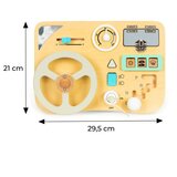 ECO TOYS drvena upravljačka ploča volan, svijetlo siva | shoptok.hr