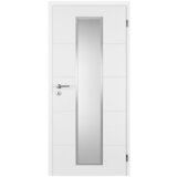 DOORNITE Sobna vrata sa staklom Quadro (648 x 2.000 mm, DIN graničnik: Desno, Bijele boje, Središnji položaj: Saće) | shoptok.hr