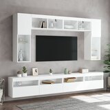  Zidni TV ormarići s LED svjetlima 2 kom bijeli 60x30x40 cm | shoptok.hr