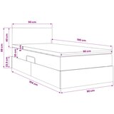 Krevet s madracem i skladištem Tamno siva 90 x 190 cm | shoptok.hr