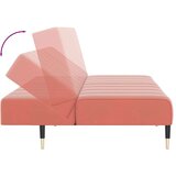  Kavč dvosed z ležiščem roza žamet, (21749642) | Shoptok.si