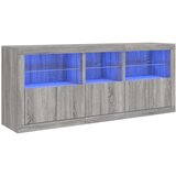  Komoda s LED svjetlima boja sivog hrasta 162 x 37 x 67 cm | shoptok.hr