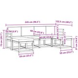  Set vanjskih sofa 6 pcs Prirodna i bež Konstruirano drvo | shoptok.hr