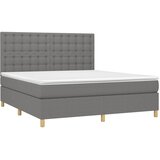  Okvir kreveta s oprugama i madrac svjetlosivi 180x200cm tkanina | shoptok.hr