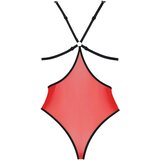 Passion Peonia - bodi s izrezom sa strane (crveno-crni) | shoptok.hr