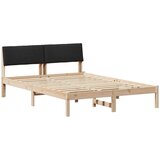  Okvir kreveta Smeđa i crna 140 x 190 cm Masivna borovina | Eponuda.com