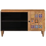 TV ormar s vratima Prirodna 80 x 31 5 x 46 cm Čvrsto drvo manga - Prirodna | shoptok.hr