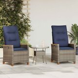  Ležaljka u vrtu 2 pcs Siva i tamnoplava 64 x 57,5 x 112 cm | Eponuda.com