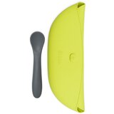 BBLÜV Pöket podbradnik sa žličicom Grey/Lime 2 kom | shoptok.hr