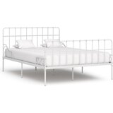  Okvir za krevet s podnicama bijeli metalni 120 x 200 cm | shoptok.hr