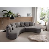 Livetastic SEDEŽNA GARNITURA, rebrasti žamet siva | Shoptok.si