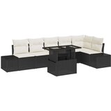  Vrtni Sofa Set Set od 7 Bež Ratan Vanjski namještaj Pravokutni | shoptok.hr
