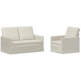  Set sofe 2 pcs Krem Baršun - Krem 1-Sjedalo + 2-Sjedalo (120 cm) | shoptok.hr