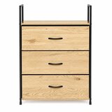 ModernHome LOFT komoda s 3 tekstilnimi predali 59 × 24 × 81 cm | Shoptok.si