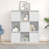 vidaXL Knjižna omara bela 89x24x101,5 cm inženirski les | Shoptok.si