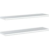 vidaXL Stenske police 2 kosa 100x23,5x3 cm srebrna nerjaveče jeklo | Shoptok.si
