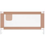 vidaXL sigurnosna ograda za dječji krevet smeđe-siva 180x25 cm tkanina | shoptok.hr