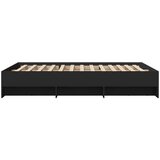  Okvir za krevet crni 140x190 cm konstruirano drvo | shoptok.hr