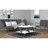 HANNAH HOME Tabla - Anthracite, White klubska mizica, (20870105)