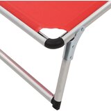  Sklopiva ležaljka s krovom od aluminija i tekstilena crvena | shoptok.hr