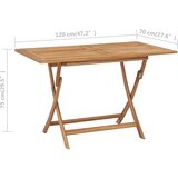  Sklopivi vrtni stol od tikovine 120 x 70 x 75 cm | shoptok.hr