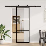  Klizna vrata s priborom 76 x 205 cm od ESG stakla i aluminija - 76 x 205 cm (213.5 cm) 1 2 vodoravne šipke | shoptok.hr