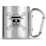 šolja - one piece - carabiner - luffy & skull