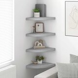  Kutne zidne police 4 kom siva boja betona 35 x 35 x 3,8 cm MDF | Eponuda.com