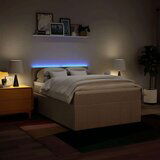 vidaXL Krevet s oprugama i madracem krem 140x200 cm od tkanine | shoptok.hr