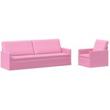  Set sofe 2 pcs Ružičasta Tkanina - Ružičasta 1-Sjedalo + 3-Sjedalo (210 cm) | shoptok.hr