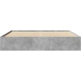  Okvir kreveta boja betona 200x200 cm od konstruiranog drva | Eponuda.com