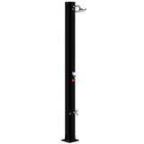 Nero Solarni tuš 40L crni ravni sa nožnom slavinom H=216cm
