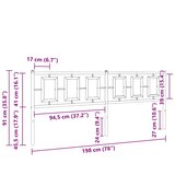  Metalno zamjensko uzglavlje crno 193 cm | shoptok.hr