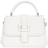 Shelvt White small handbag with gold elements | shoptok.hr