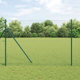 vidaXL Stojala za ograjo 26 kosov Zeleno Ø32 mm 210 cm Galvanizirana jeklo | Shoptok.si