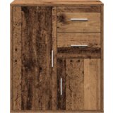 vidaXL Strani šal s predalom s polico Stari les 60 x 31 x 70 cm Konstruiran les | Shoptok.si