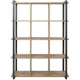 MID.YOU regal 107/145/39 cm antracit, barve hrasta | Shoptok.si