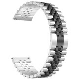 INF Univerzalni kovinski pašček za uro za Huawei/Samsung Silver + Black 22 mm, (22068657) | Shoptok.si
