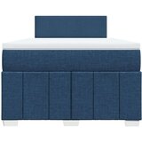 vidaXL Box spring postelja z vzmetnico modra 120x190 cm blago, (21306686) | Shoptok.si