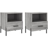  Noćni ormarići 2 kom boja hrasta 40x35x47,5cm konstruirano drvo Siva | Shoptok.si