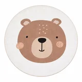 Rjava/kremno bela pralna otroška preproga ø120 cm Teddy Bear –