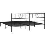  Metalni okvir za krevet s uzglavljem crni 180x200 cm | shoptok.hr