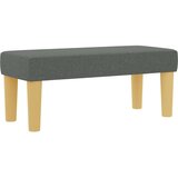 Box Spring Krevet s Madracem i Klupom Tamno Siva 100x200 cm Tkanina | shoptok.hr