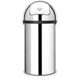 Brabantia Jeklen koš za smeti v sijajno srebrni barvi 60 l Push Bin –