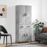  Visoka komoda siva betona 69,5x34x180 cm od konstruiranog drva | shoptok.hr