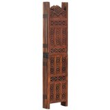 Furnova Ročno izrezljan paravan 5-delni rjav 200x165 cm trden mangov les, (21929950) | Shoptok.si