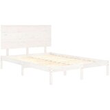  Posteljni okvir bel iz trdne borovine 140x190 cm, (20645137) | Shoptok.si